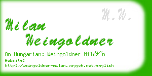 milan weingoldner business card